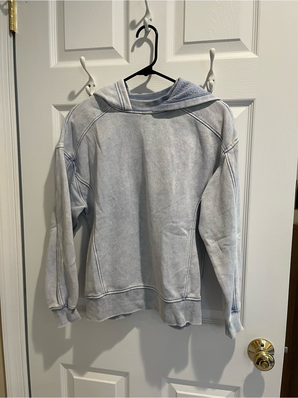 Pink Rose Icy Blue Women’s Hooded Pullover